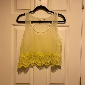 Fun yellow women’s racer back style top